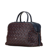 シャネル ココマーク ボーリングバッグ ハンドバッグ ショルダーバッグ 2WAY ネイビー ラムスキン レディース CHANEL 【中古】